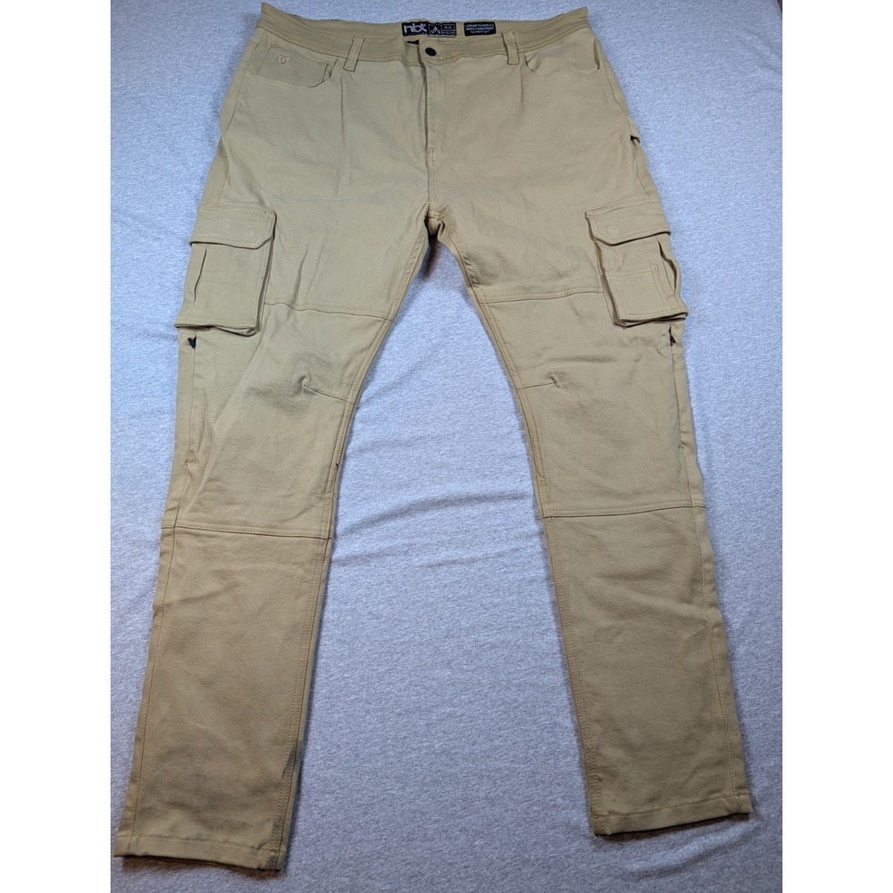 NBT Mens 44x36 License To Ride 2.0 Cargo Pant Tensile Tough AA Tan Khaki Lined
